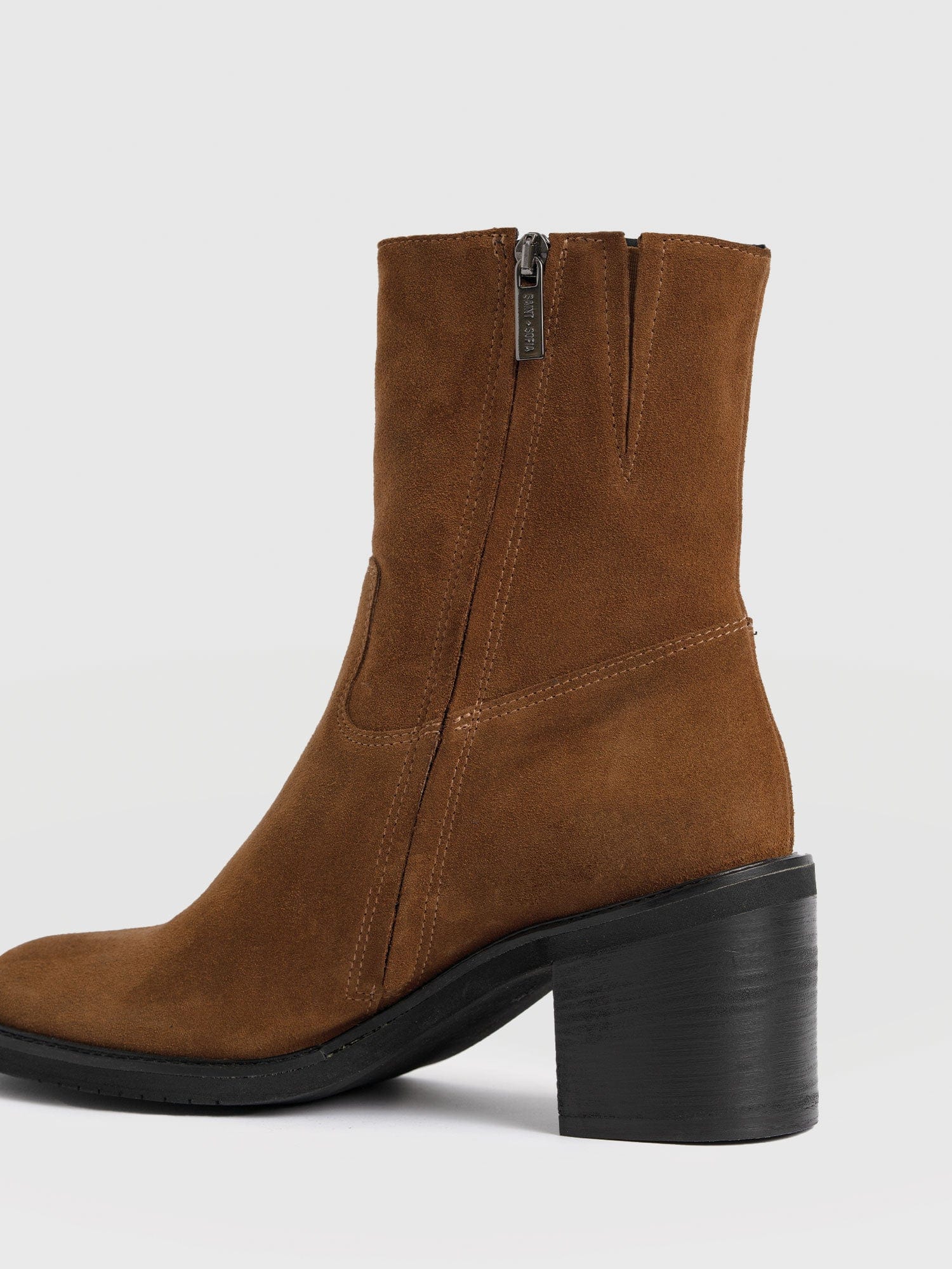 Dakota Ankle Boot - Camel Suede - Women's Shoes | Saint + Sofia® USA